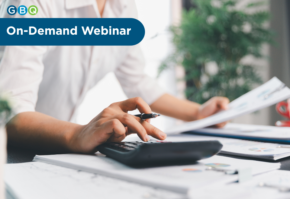 2025 Year-End Tax Updates For Businesses | Ohio CPA Firm | GBQ Partners